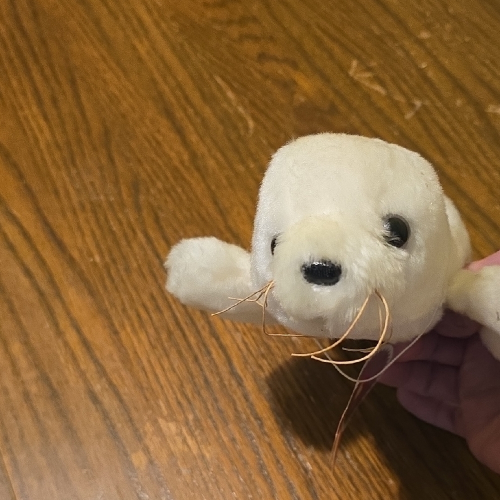 Adorable Cream Plush Seal